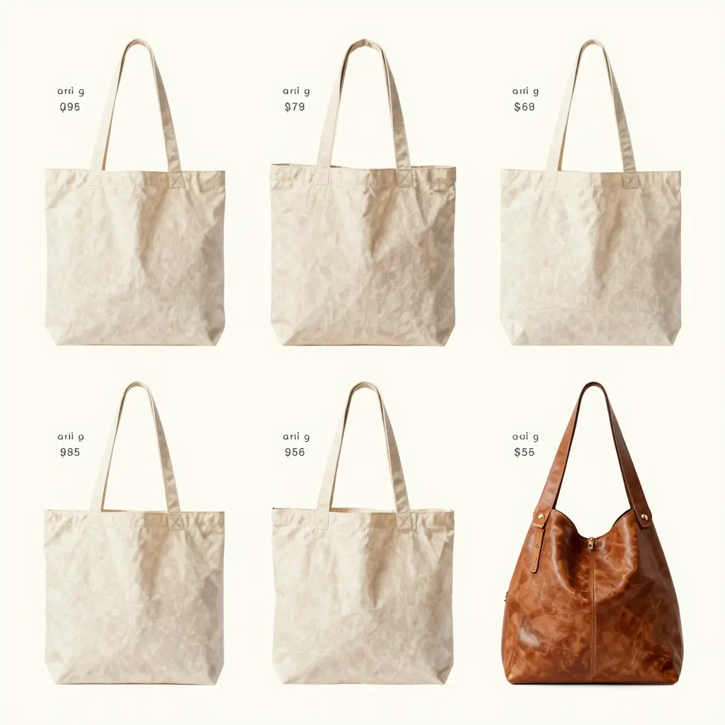 Average Cost Ranges of Tote Bags by Material